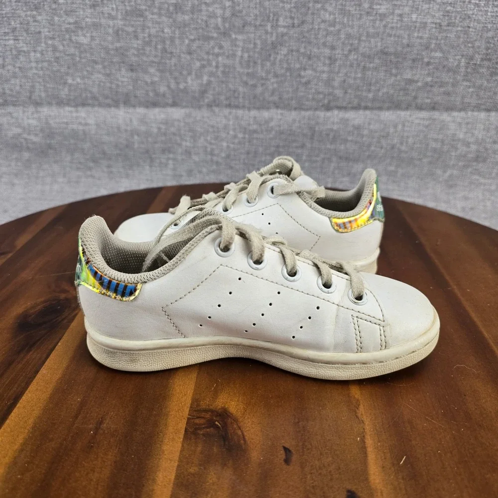 Adidas Stan Smith J White Iridescent‎ Kids Sneakers EH0782 Size 11K
